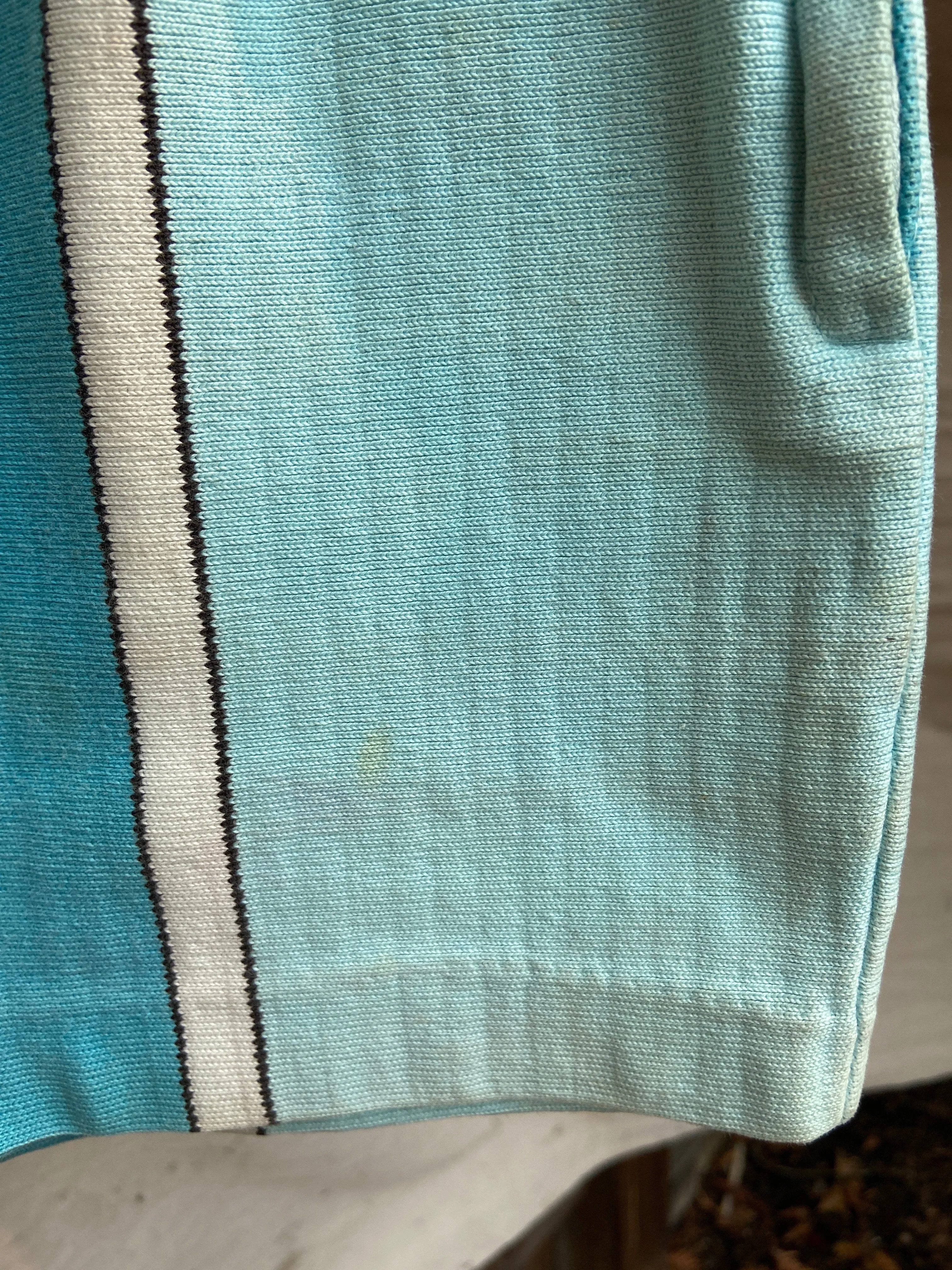 1950s Knit Color-blocked Side Button Shorts