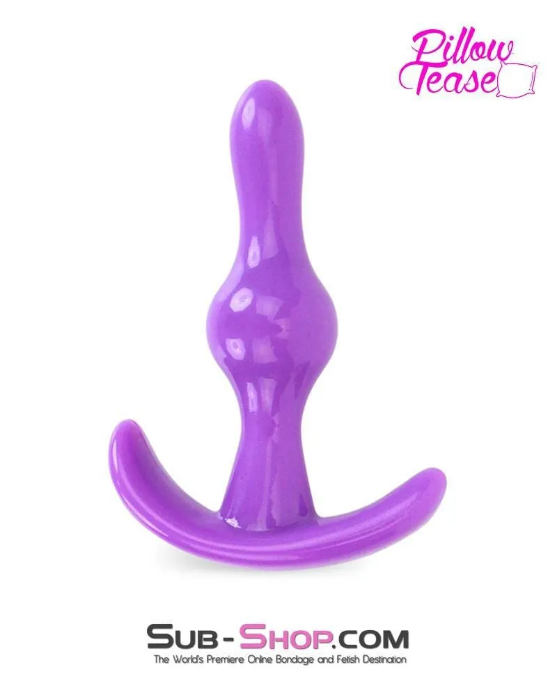 3701M      Purple Mini Ripple Anal Pleasures Beginner's Butt Plug - LAST CHANCE - Final Closeout!