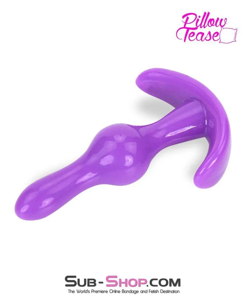 3701M      Purple Mini Ripple Anal Pleasures Beginner's Butt Plug - LAST CHANCE - Final Closeout!