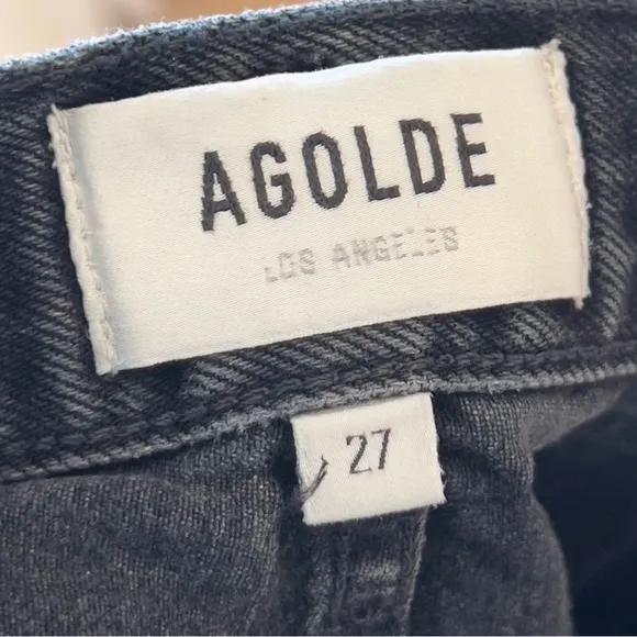 Agolde Black Cotton Jean Shorts US27 ($150)