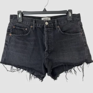 Agolde Black Cotton Jean Shorts US27 ($150)