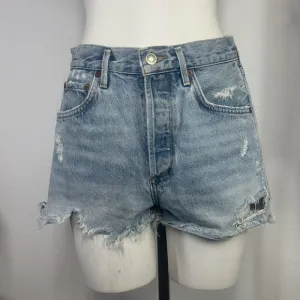 Agolde Jaden  High Rise Distressed Cutoff button fly Denim Shorts size 26