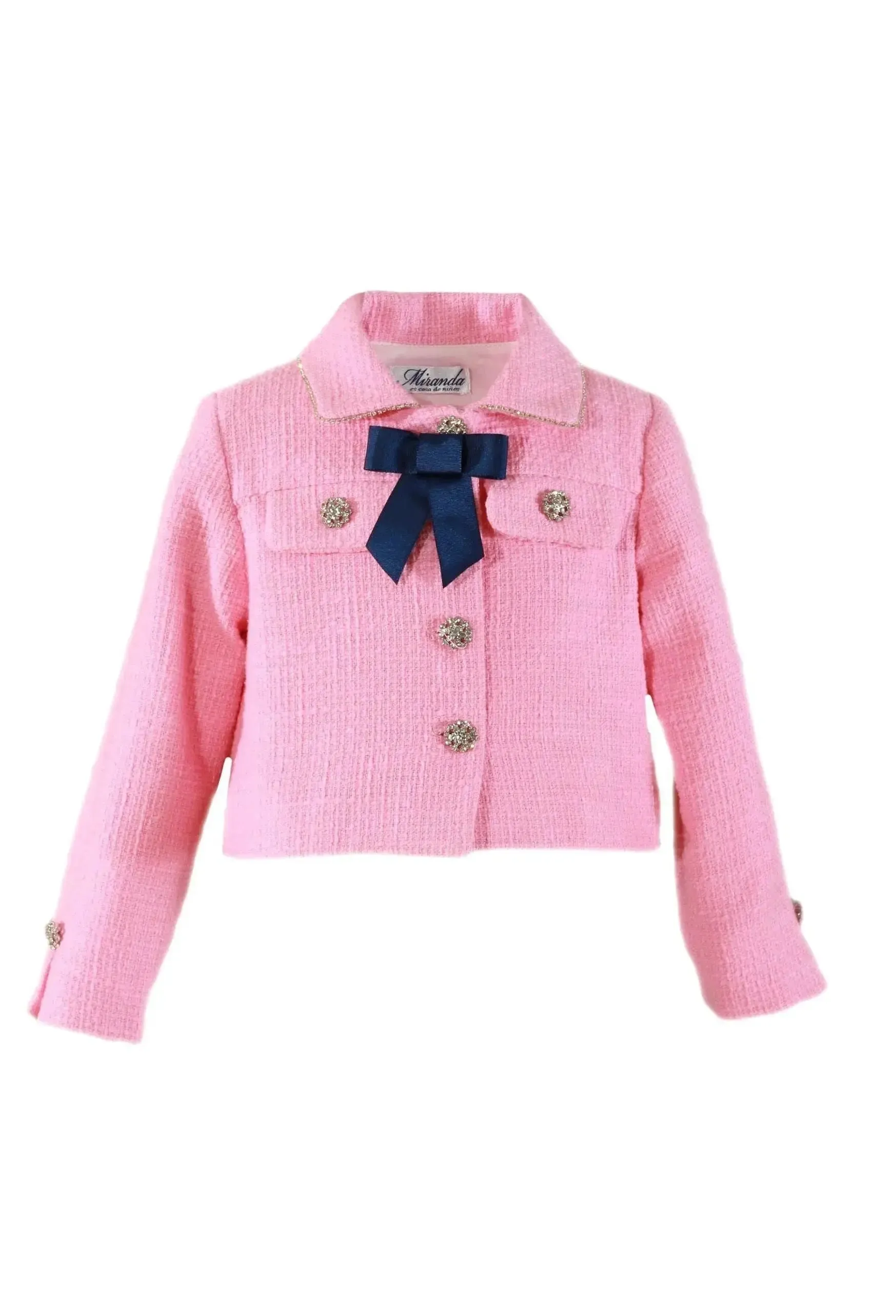 AW24 Miranda Girls Pink Chanel 3P Skirt Set 227