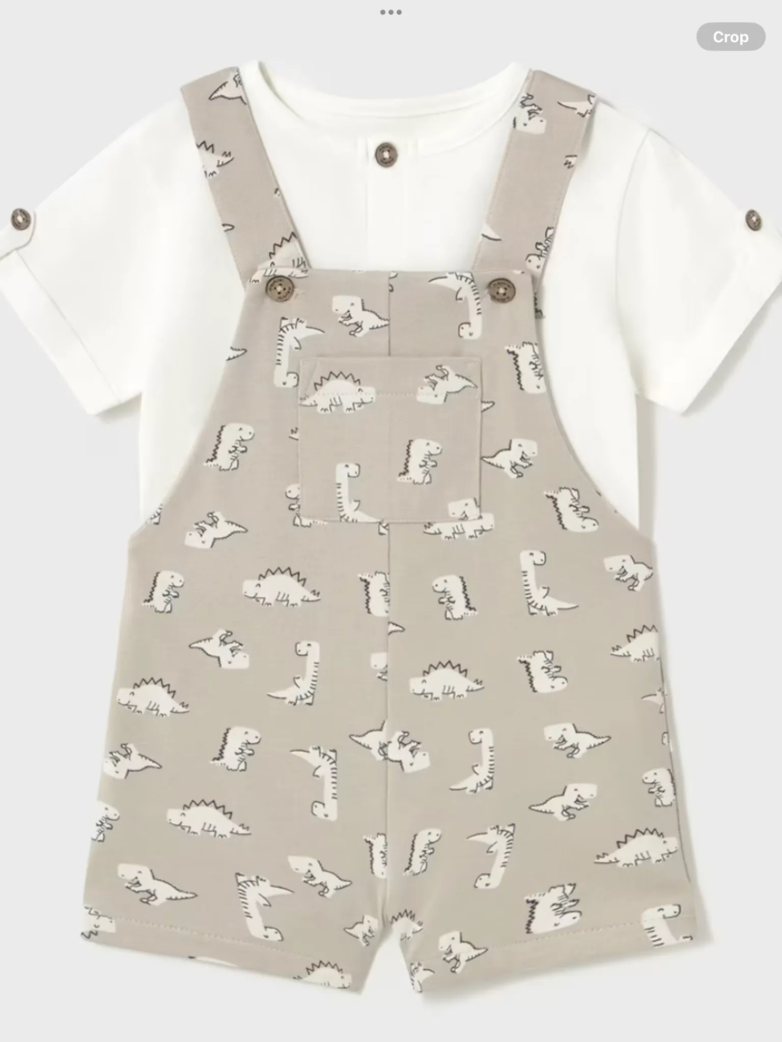 Baby print dungarees set with t-shirt   0225142