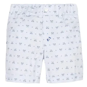 Badminton Print Blue Bermudas