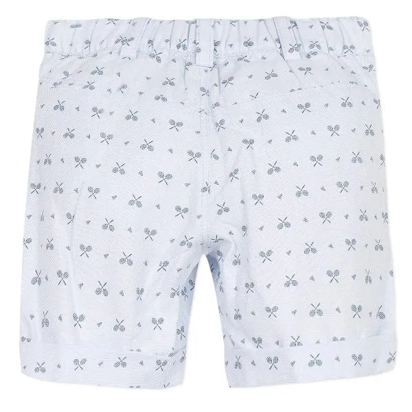 Badminton Print Blue Bermudas
