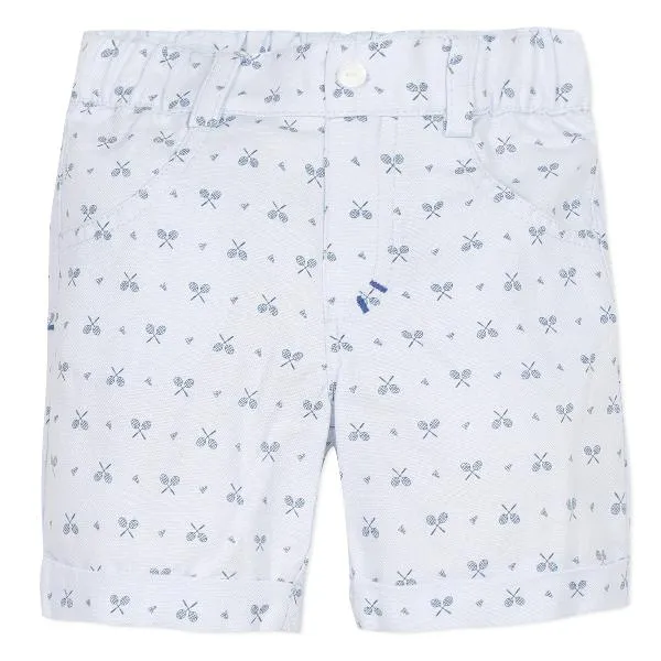 Badminton Print Blue Bermudas