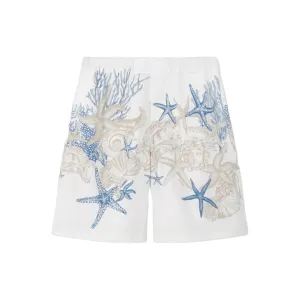 BAROCCO SEA COTTON SHORTS WHITE PRINT