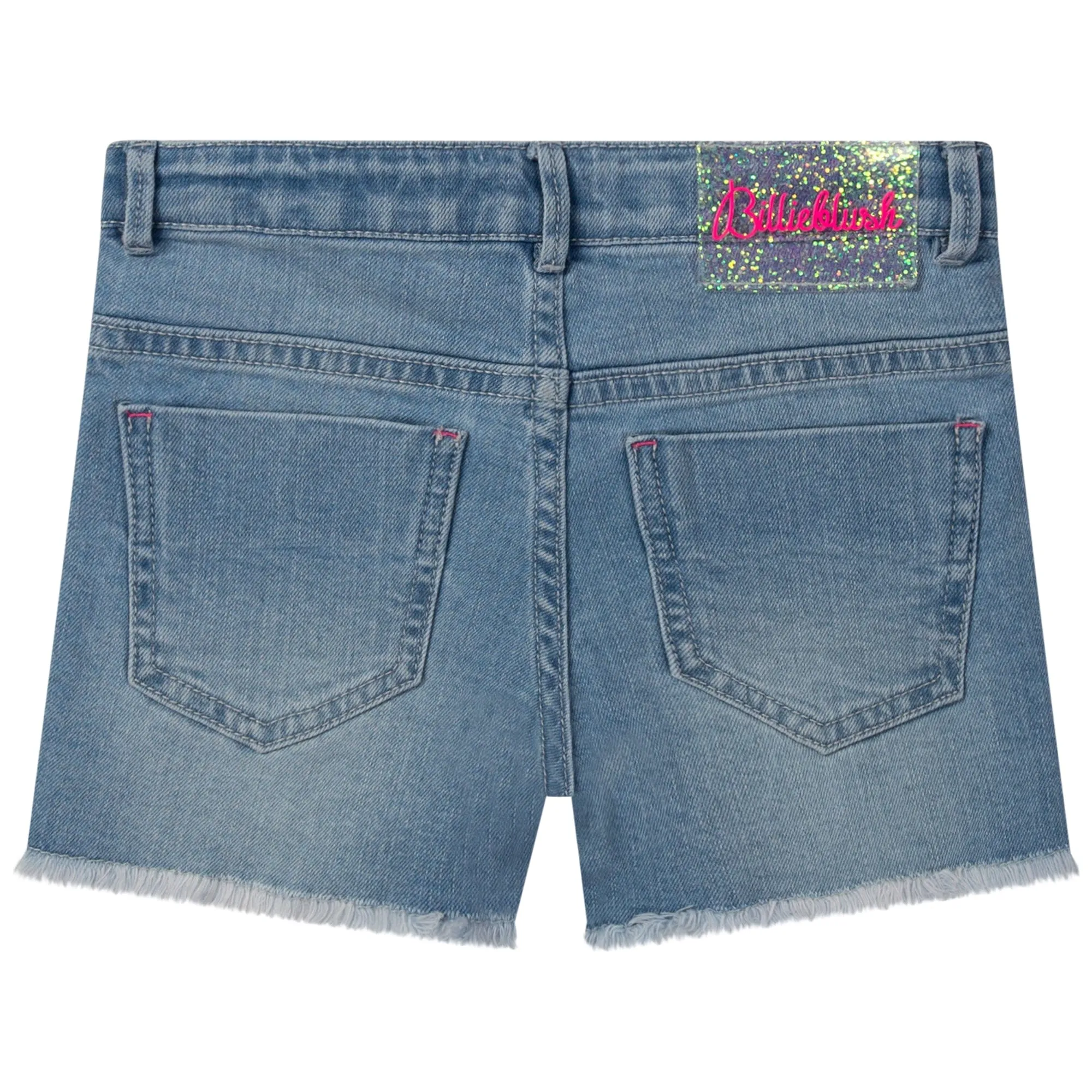 BILLIEBLUSH - Top & Fun Denim Short Set - White