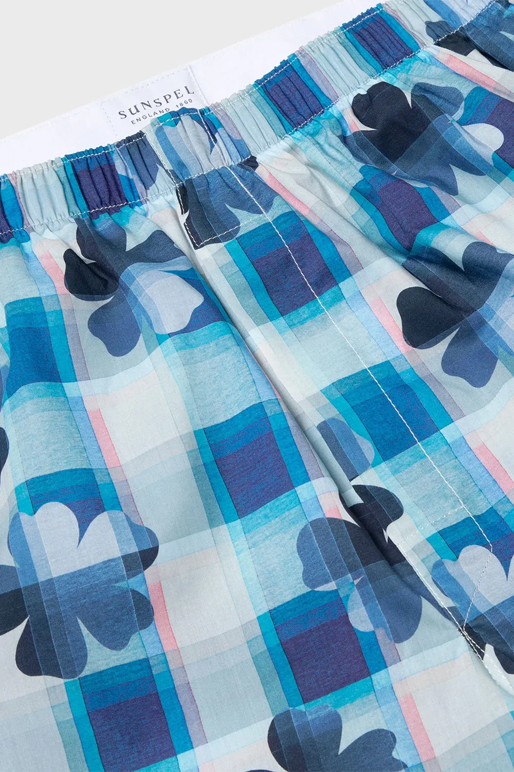 Boxer Short, Blue Flower Twist