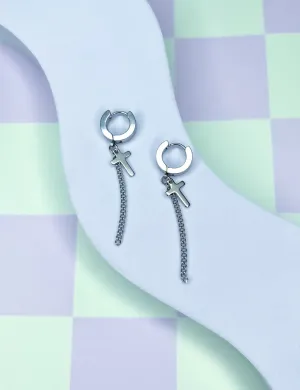 CROSS CLASP EARRINGS