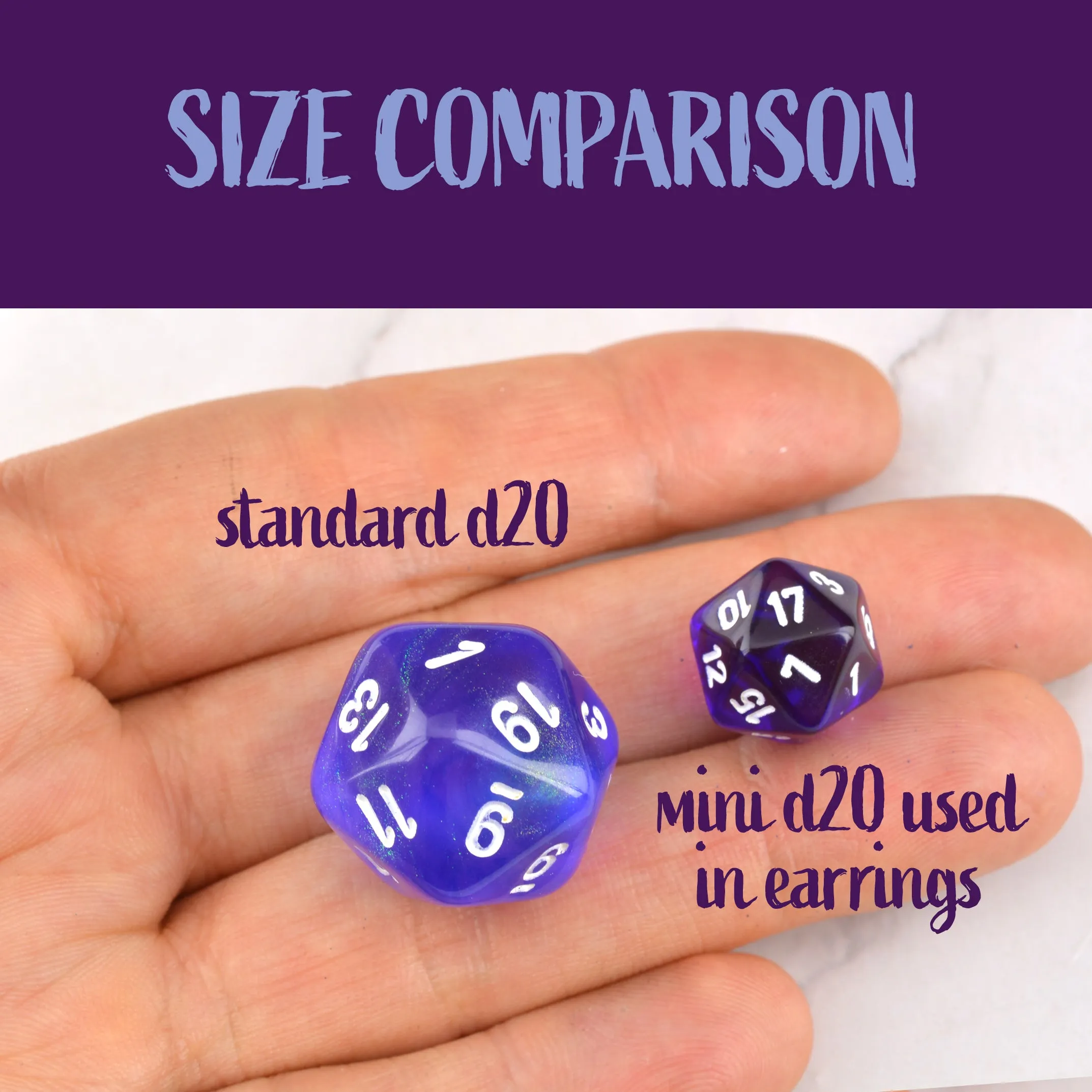 Customizable d20 Earrings - Pick Your Colors