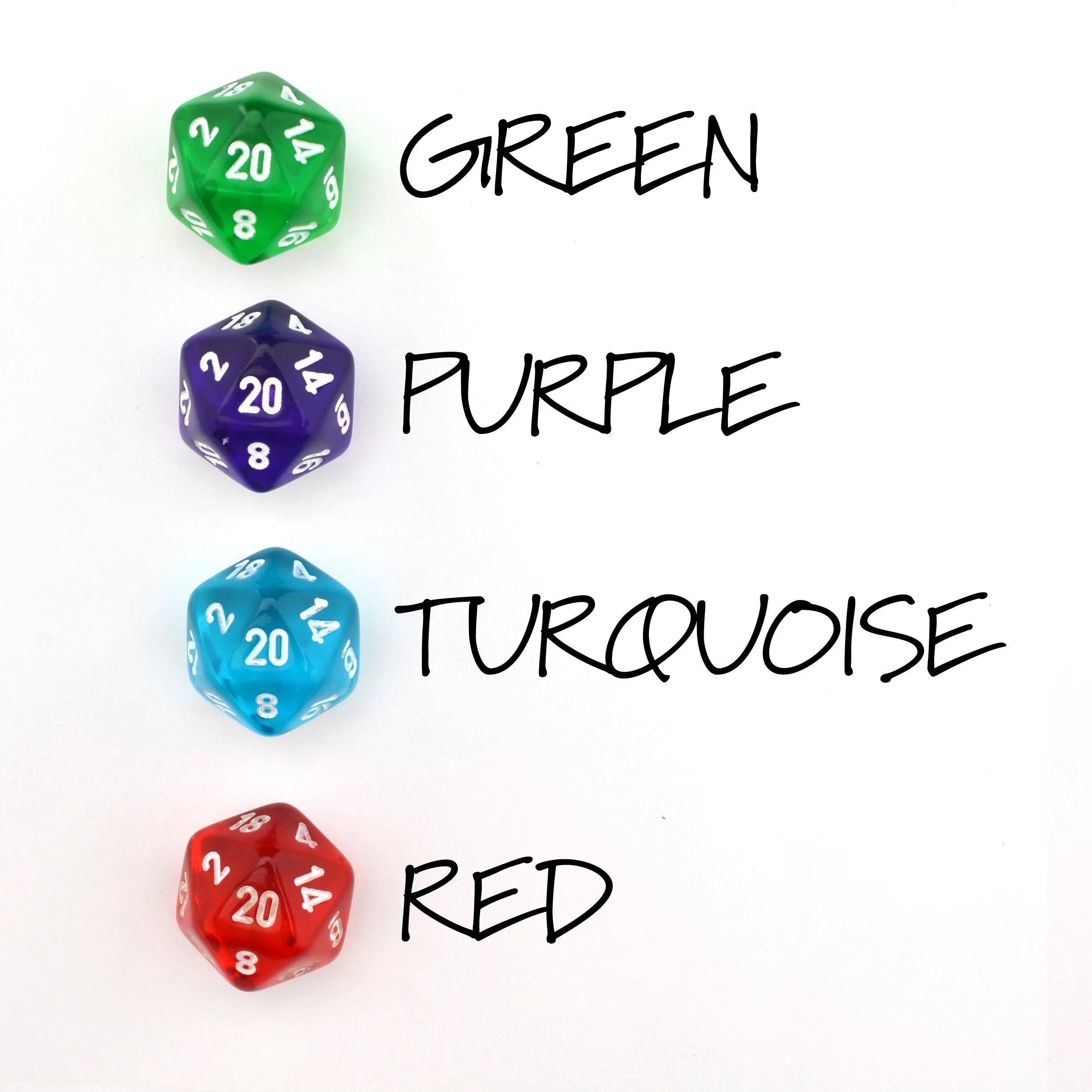Customizable d20 Earrings - Pick Your Colors