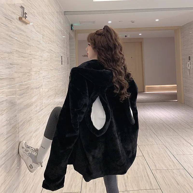 CUTE RABBIT LAMB PLUSH JACKET UB3352