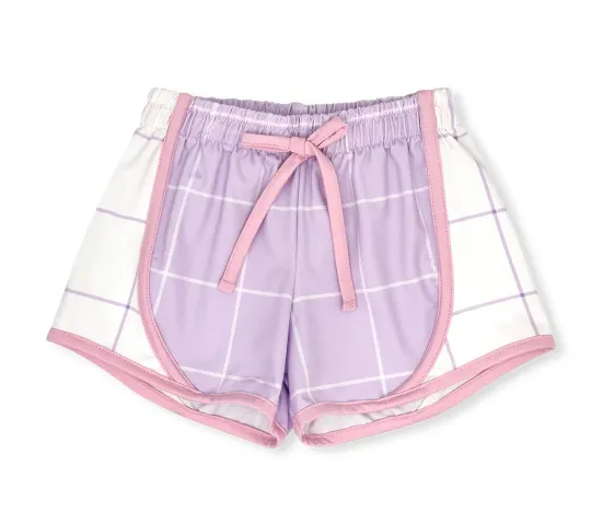 Elise Short - Petal Purple Willington Windowpane
