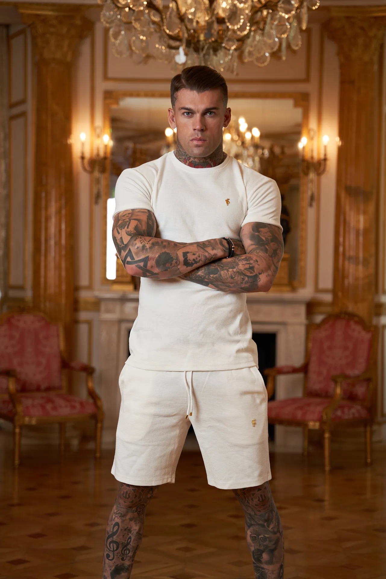 Father Sons Small Waffle Cream Shorts - FSWS666