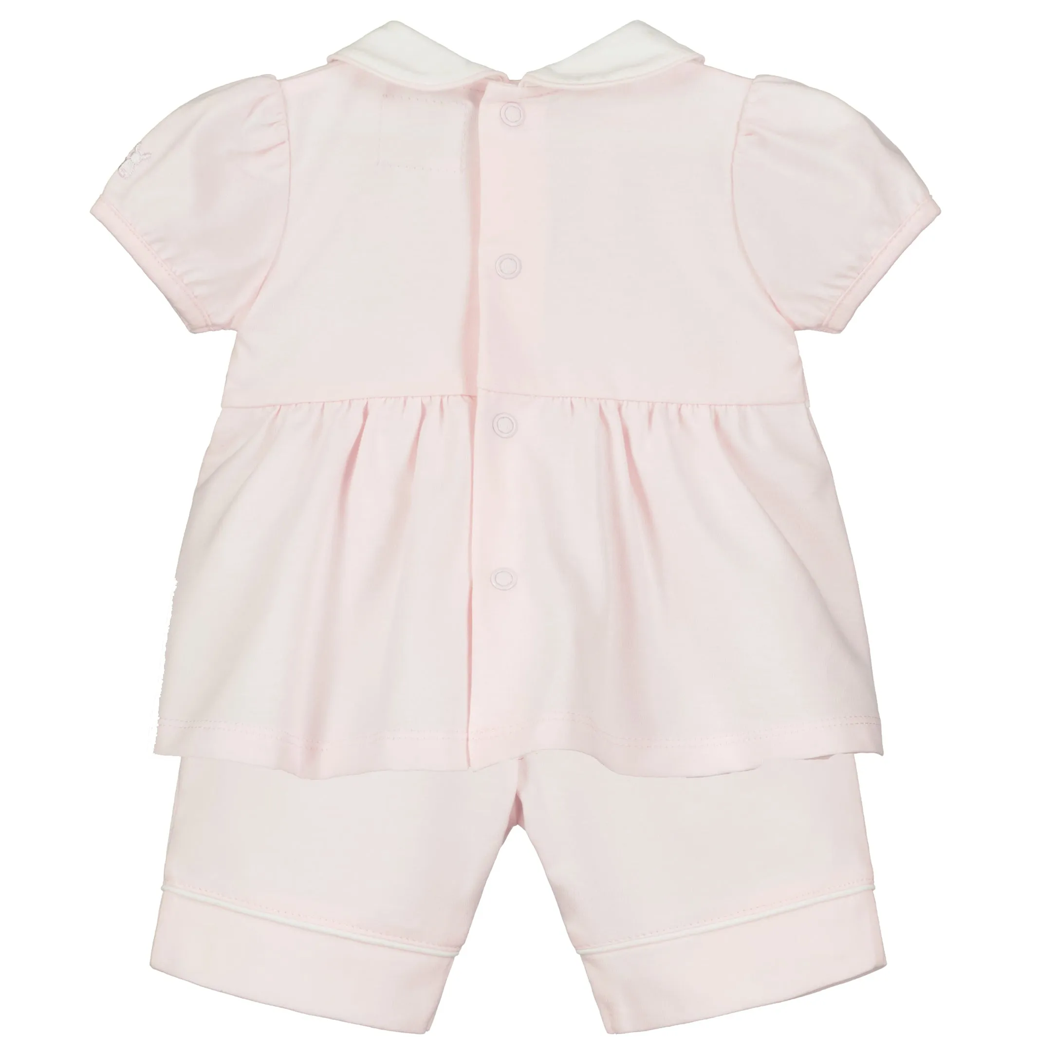 Faye Pink Floral Embroidery Girls Set