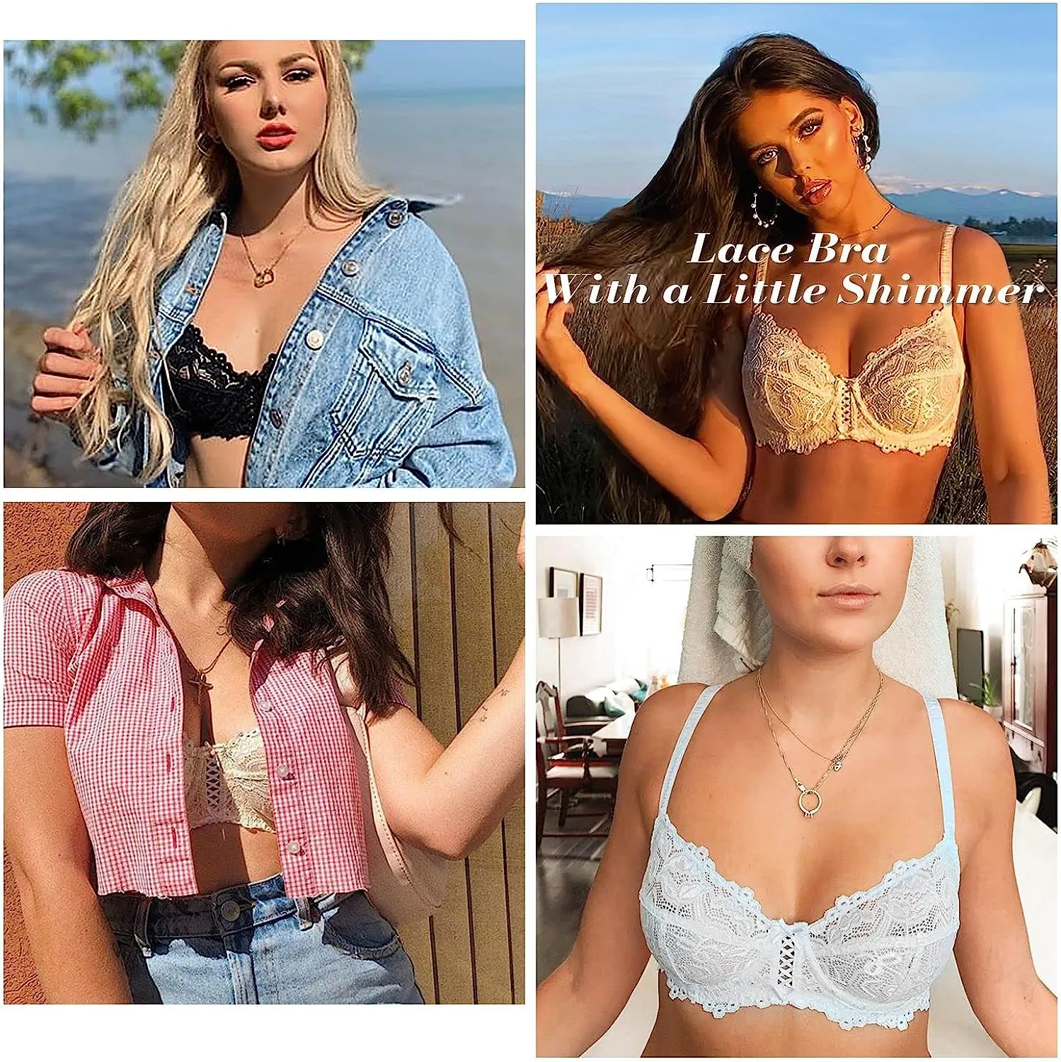 Floral Lace Non-Padded Full Coverage Underwire Bra White