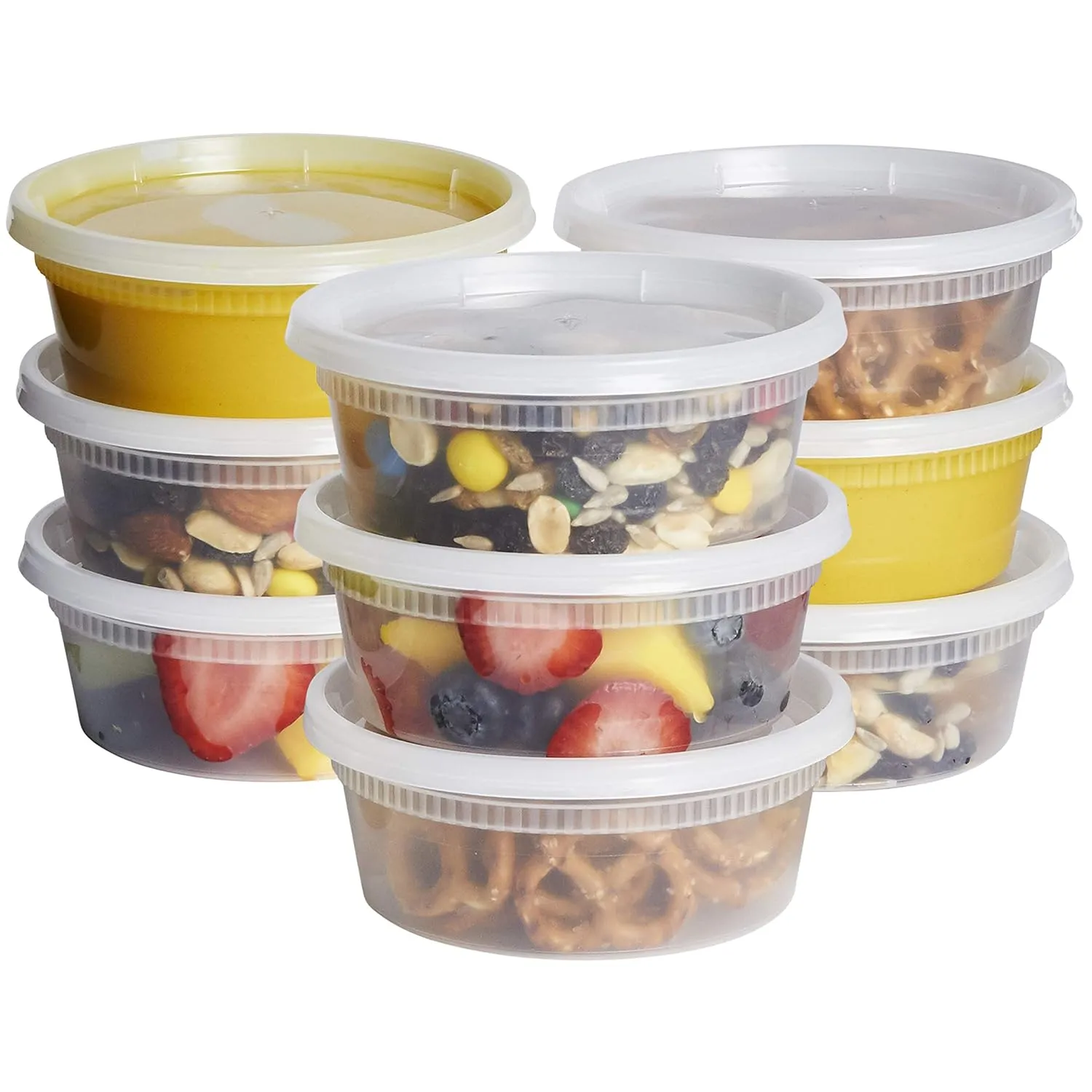 Food Storage Deli Containers with Airtight Lids - Select Size 32oz or 8oz