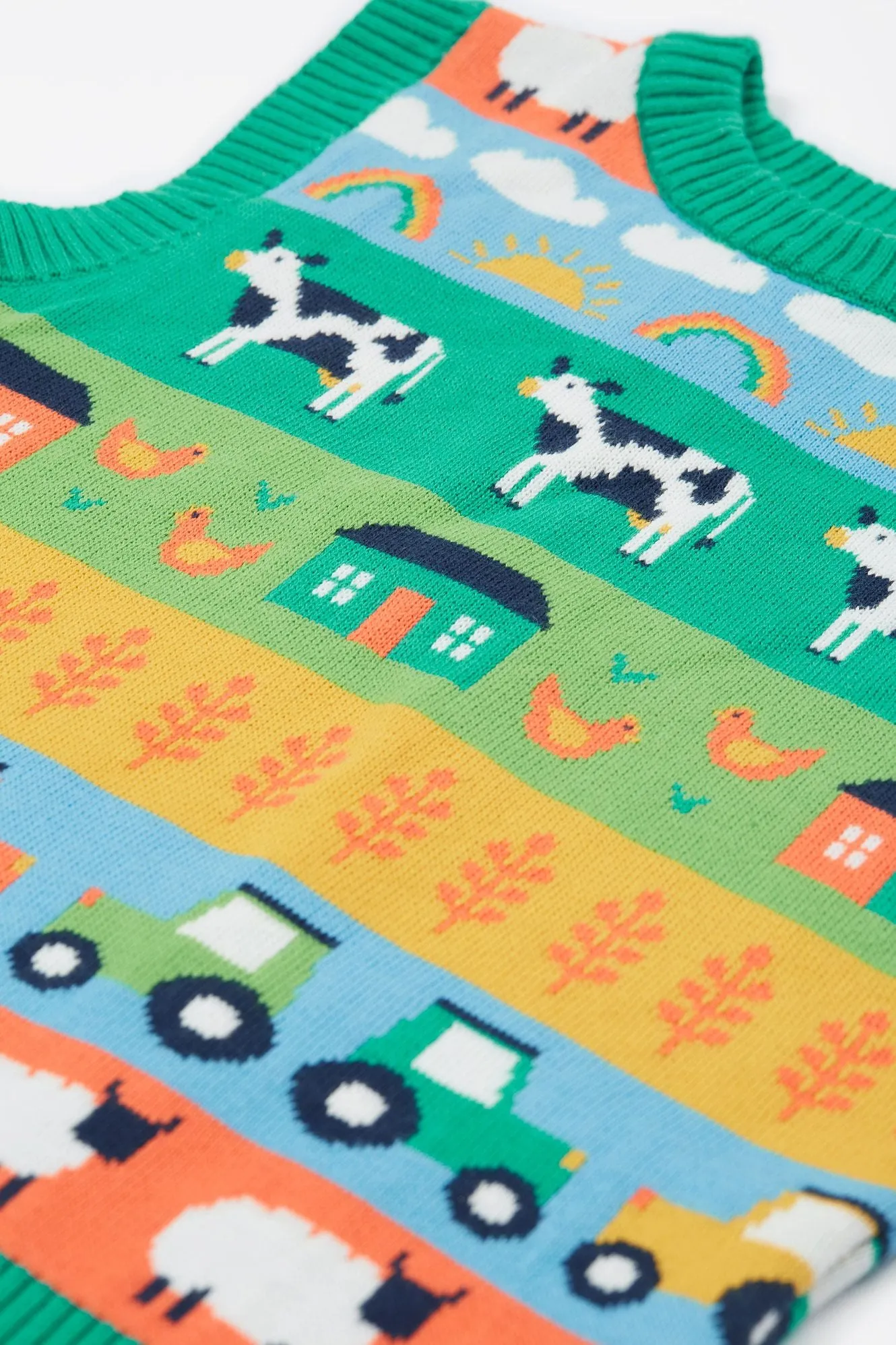 Frugi Tavi Infant Tank Top Farm Life