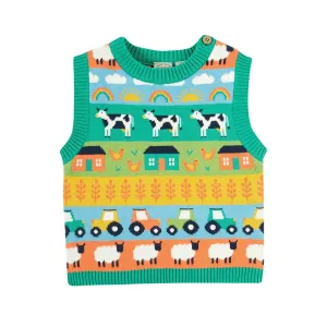 Frugi Tavi Infant Tank Top Farm Life