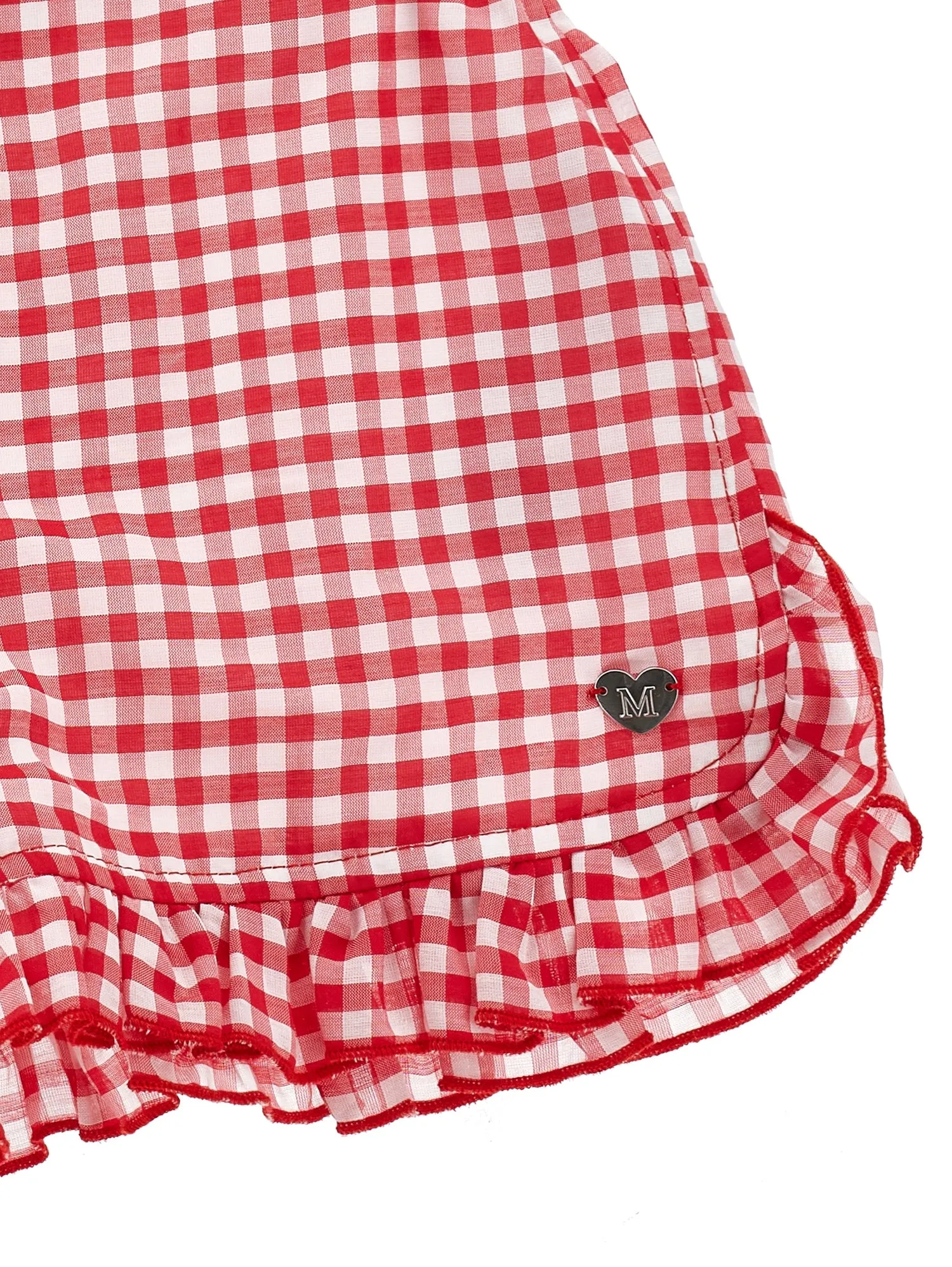 Girls Red Gingham Shorts