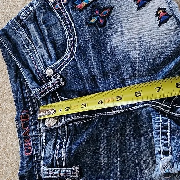 Grace in LA Southwest Fray Hem Shorts Size 27