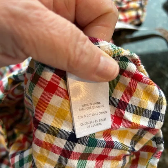 Hudson Bay Company Stripes cotton PJ set. Collared. Buttons. Pockets. Medium