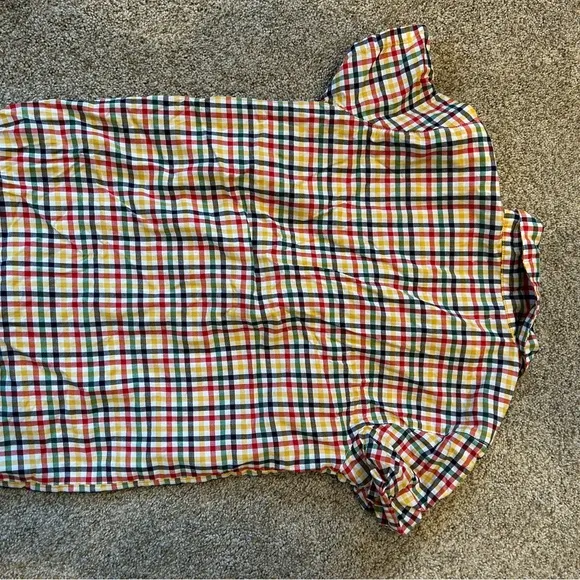 Hudson Bay Company Stripes cotton PJ set. Collared. Buttons. Pockets. Medium