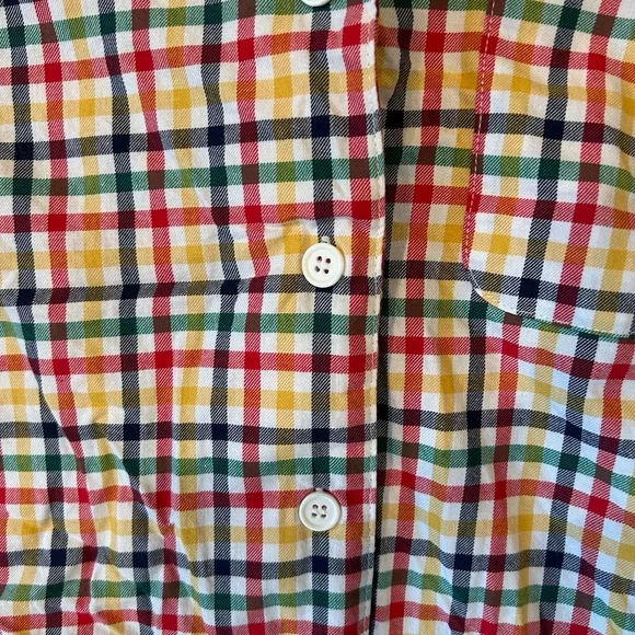 Hudson Bay Company Stripes cotton PJ set. Collared. Buttons. Pockets. Medium