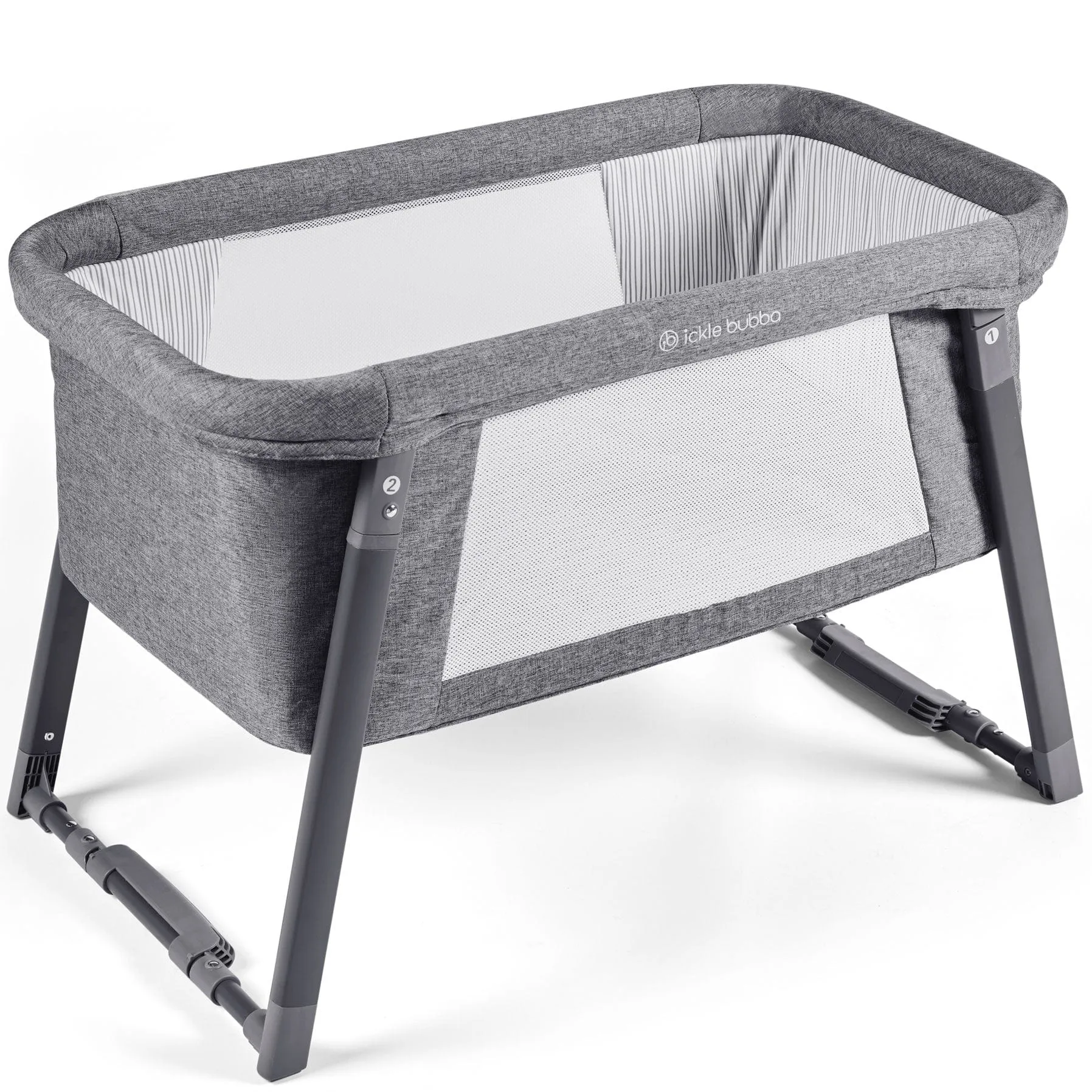 Ickle Bubba Mini Rocker Crib - Space Grey