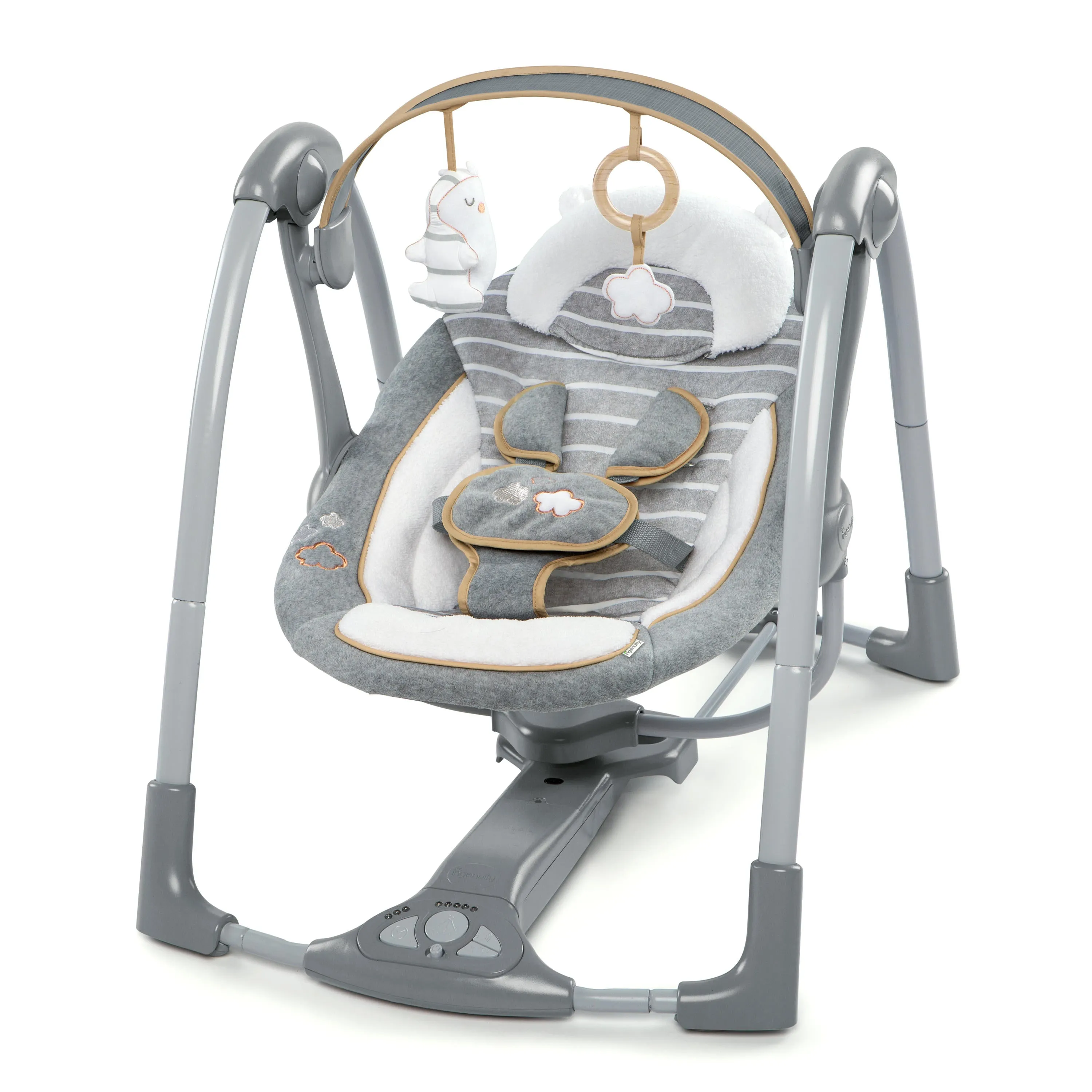 Ingenuity Boutique Collection Swing N Go Portable Swing  Bella Teddy