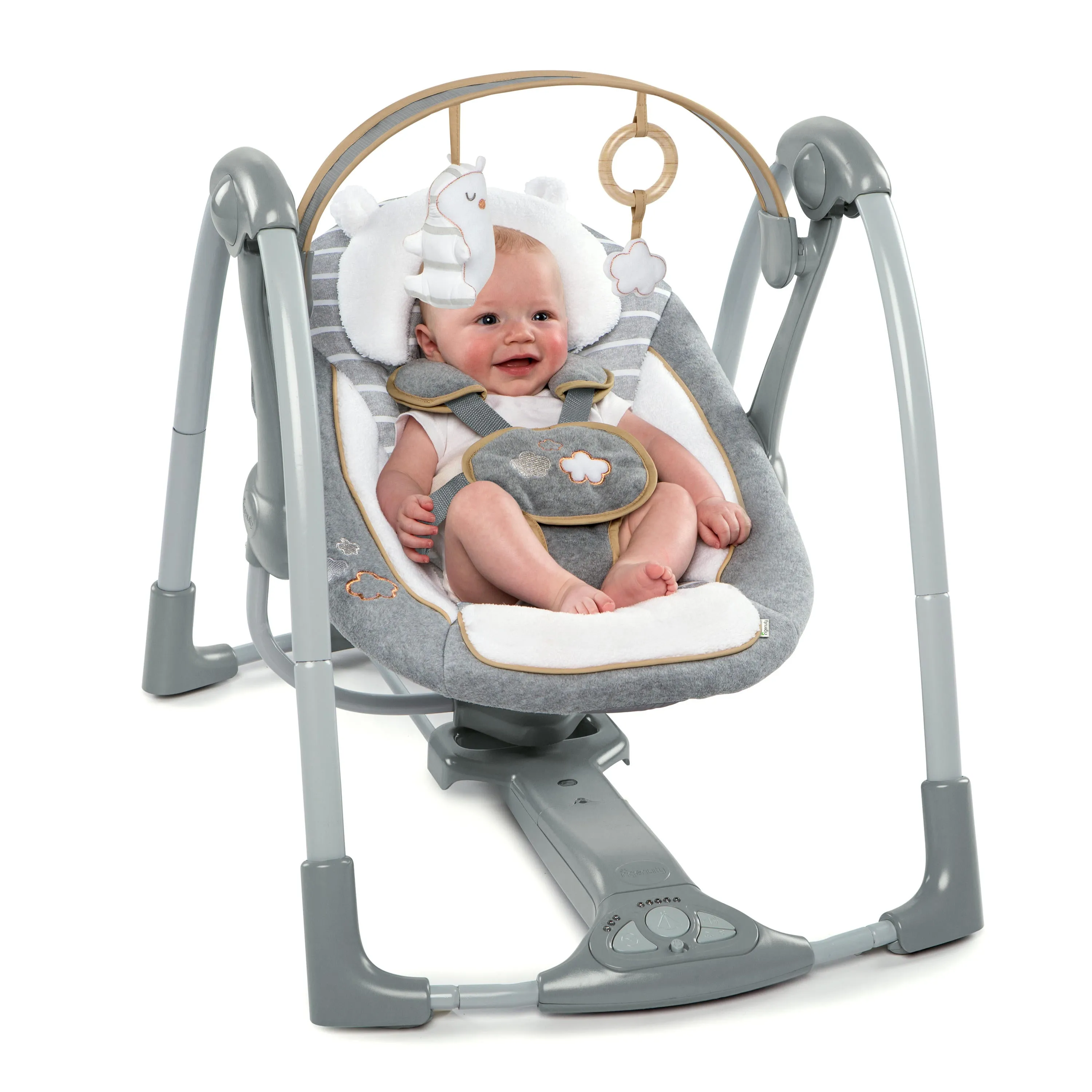 Ingenuity Boutique Collection Swing N Go Portable Swing  Bella Teddy