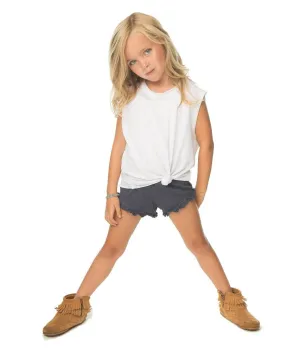 kids ruffle knit shorts