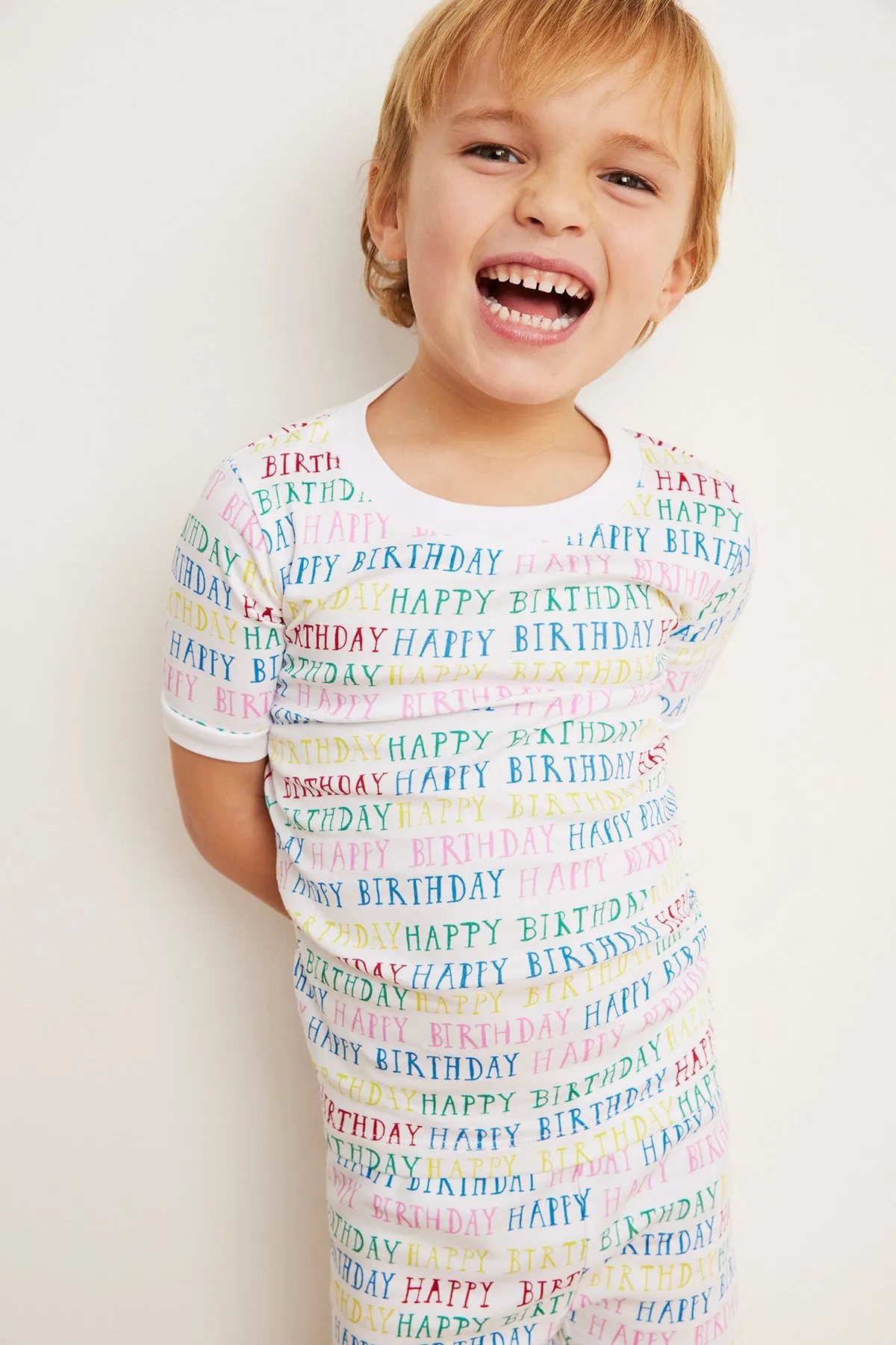 Kids Shorts Set in Happy Birthday