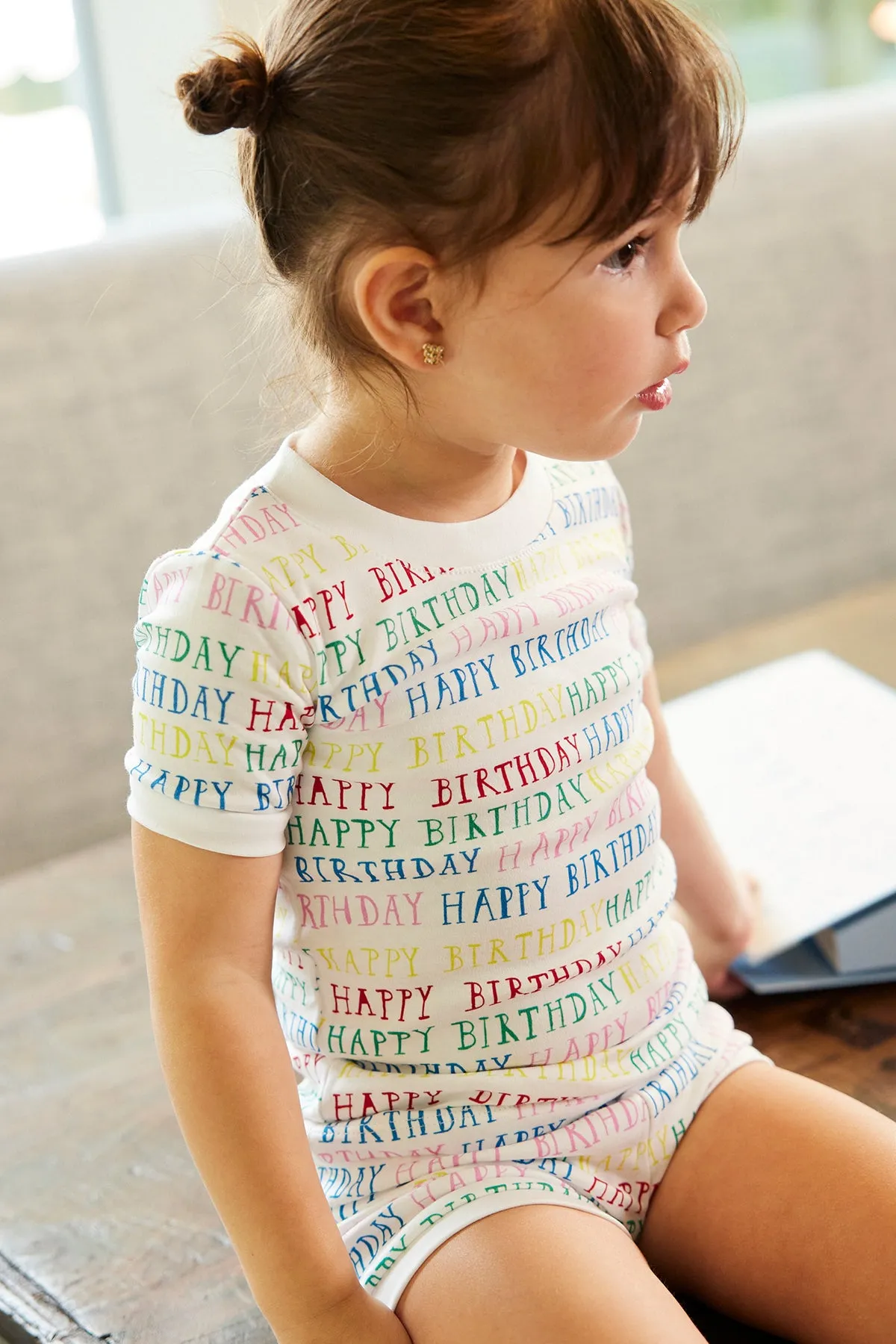 Kids Shorts Set in Happy Birthday