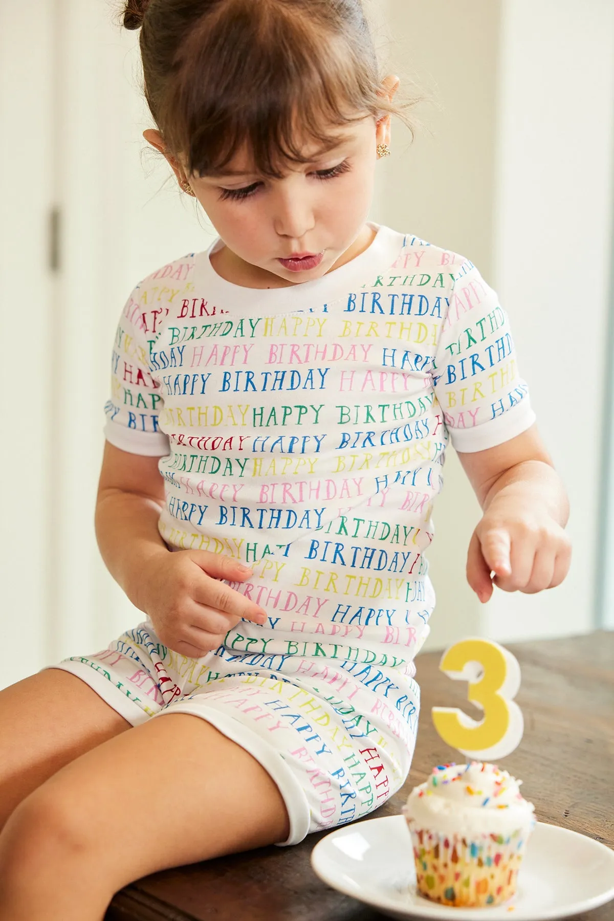 Kids Shorts Set in Happy Birthday