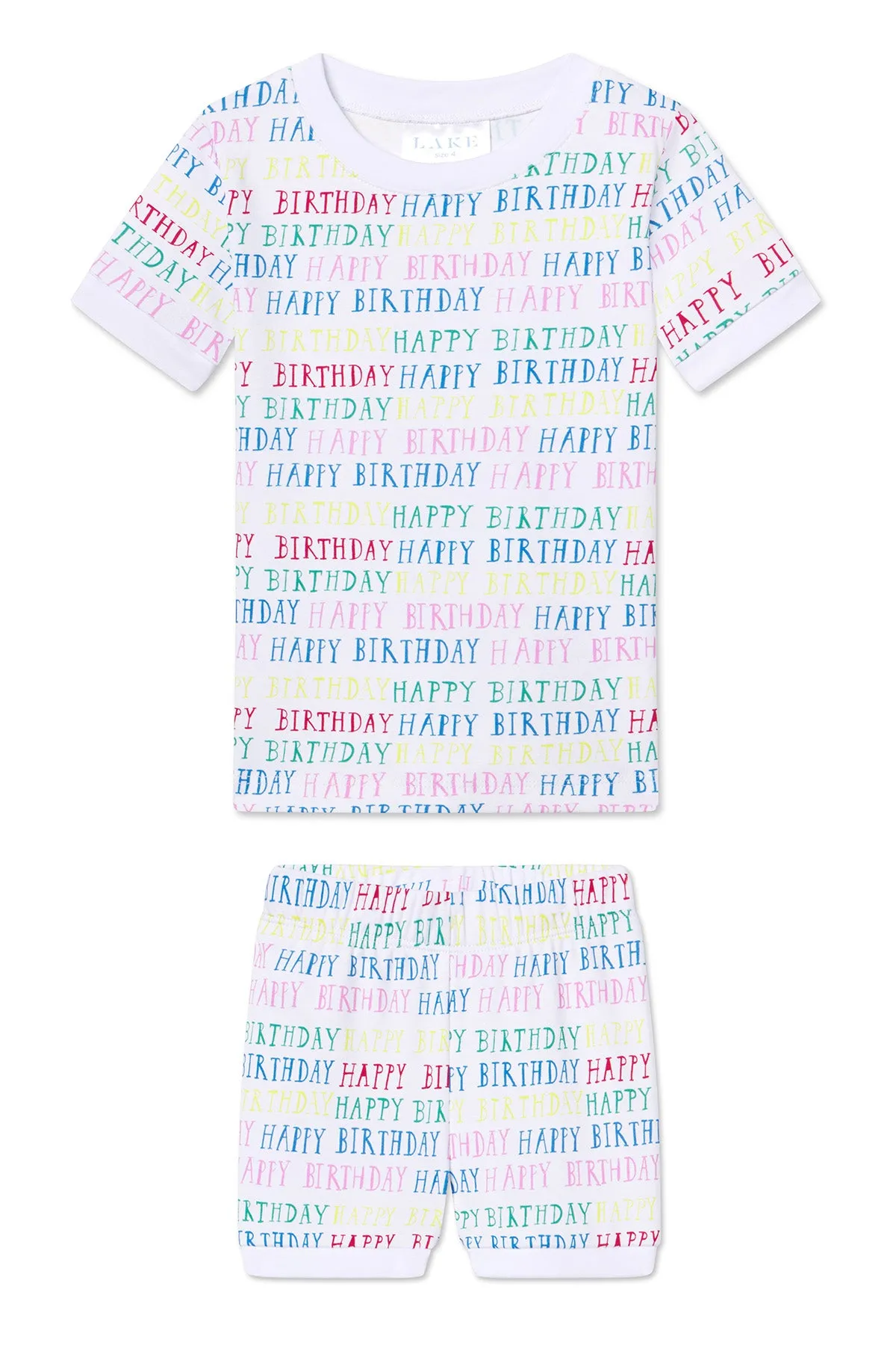 Kids Shorts Set in Happy Birthday
