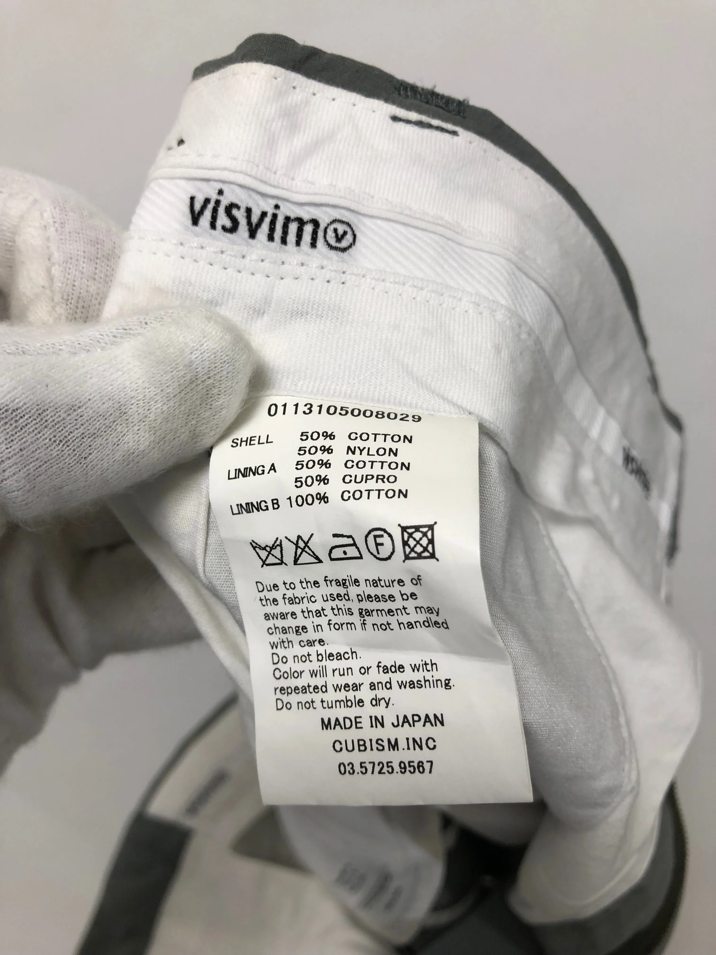 [L] Visvim Slack Shorts Olive