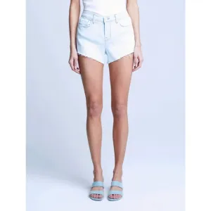 L'Agence Jean Shorts Women's 26 Audrey Mid Rise Bleach Down Cutoffs