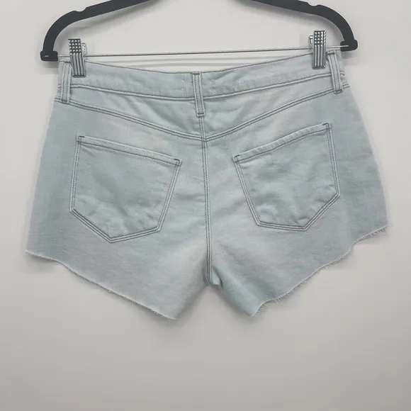 L'Agence Jean Shorts Women's 26 Audrey Mid Rise Bleach Down Cutoffs