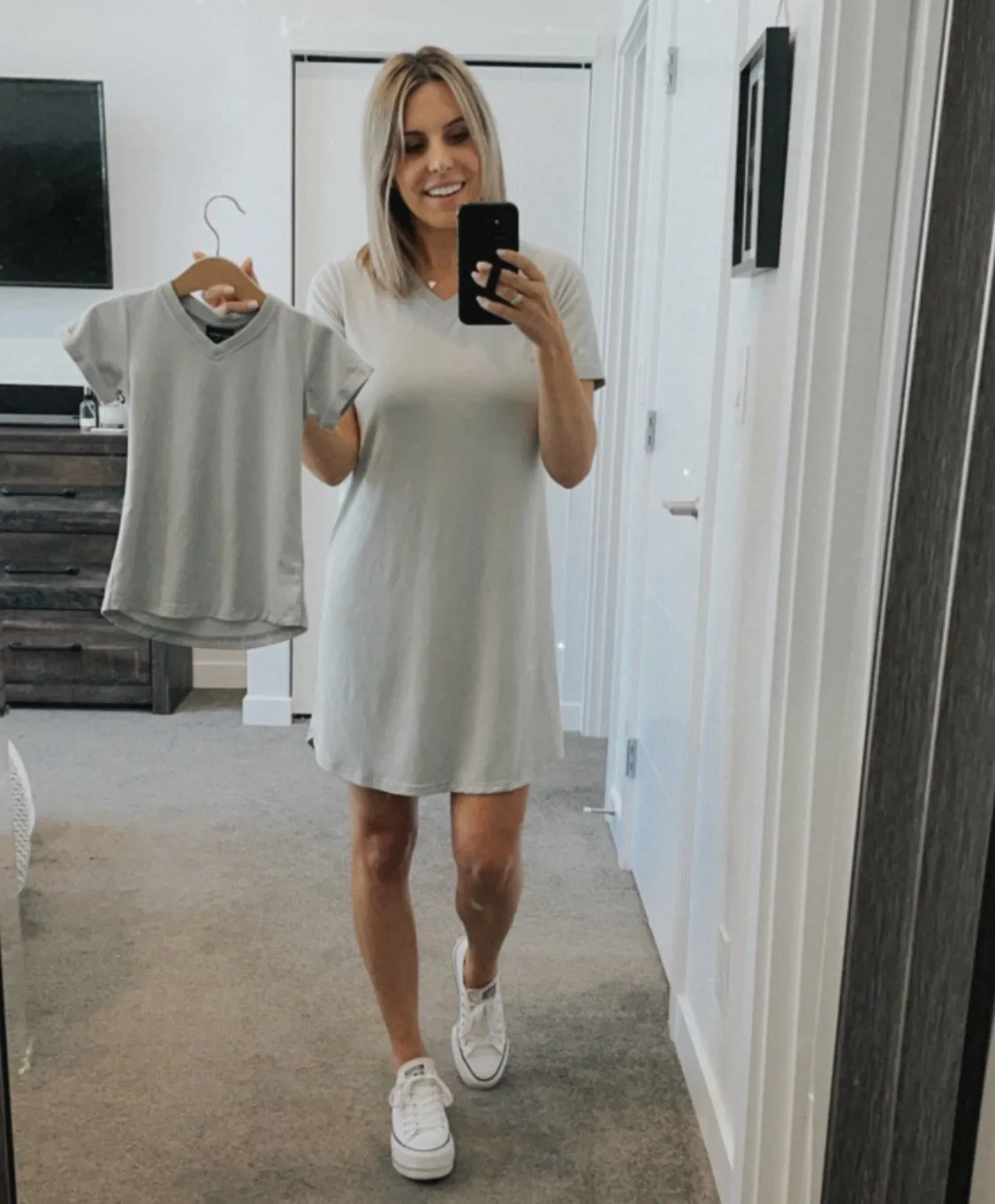 Little Bipsy Women's Seafoam Grey Swoop Dress