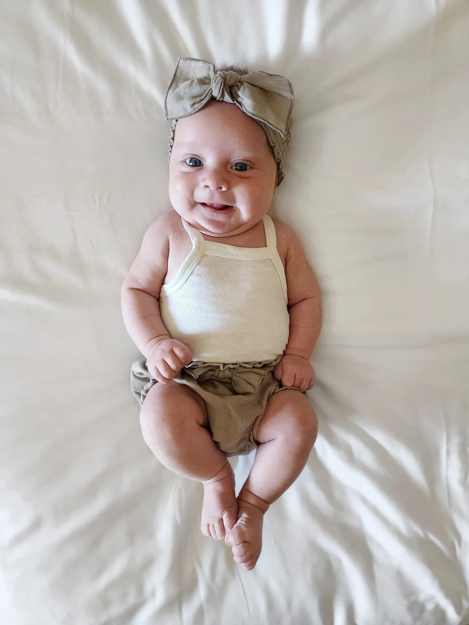 Lovedbaby - Muslin Ruffle Bloomer - Fawn