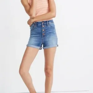 Madewell high rise denim shorts 29 button fly
