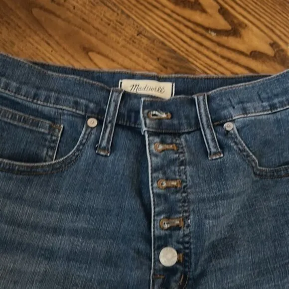 Madewell high rise denim shorts 29 button fly