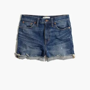 MADEWELL HIGH RISE DENIM SHORTS IN GLENOAKS WASH - Size 26