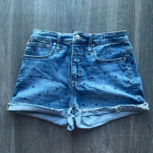 Madewell High Rise Heart Print Denim Shorts ✧ Size 27