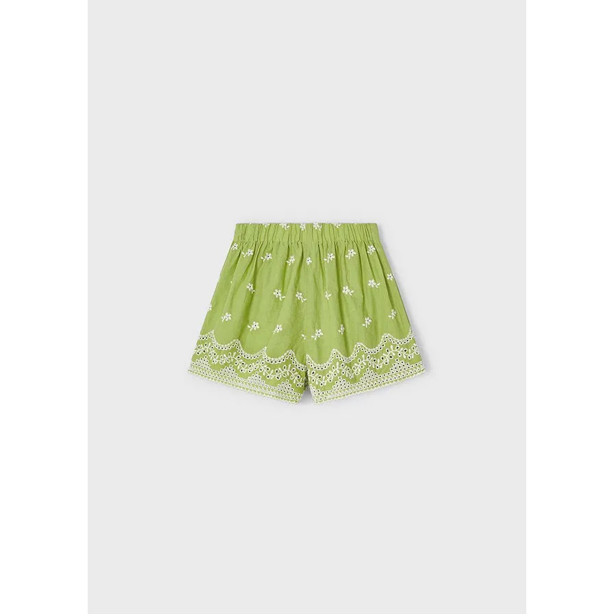 Mayoral Apple Embroidered Shorts