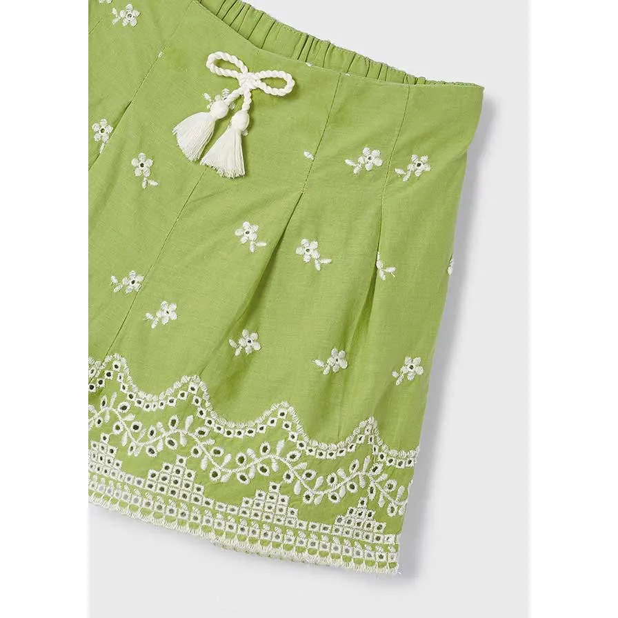 Mayoral Apple Embroidered Shorts