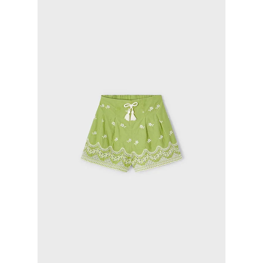Mayoral Apple Embroidered Shorts